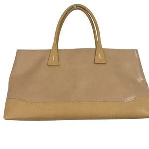 Vintage Nine West East West Bag Tan 90s Y2K Vegan Faux Leather Top Handles